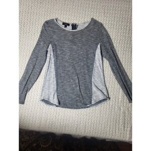 AGB Knit Top Womens Large Gray Excellent Space Dye Zipper Back A-Line Tunic